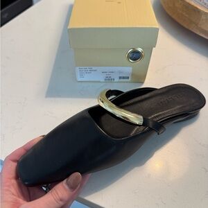 Billini Black Flats with Gold Accent